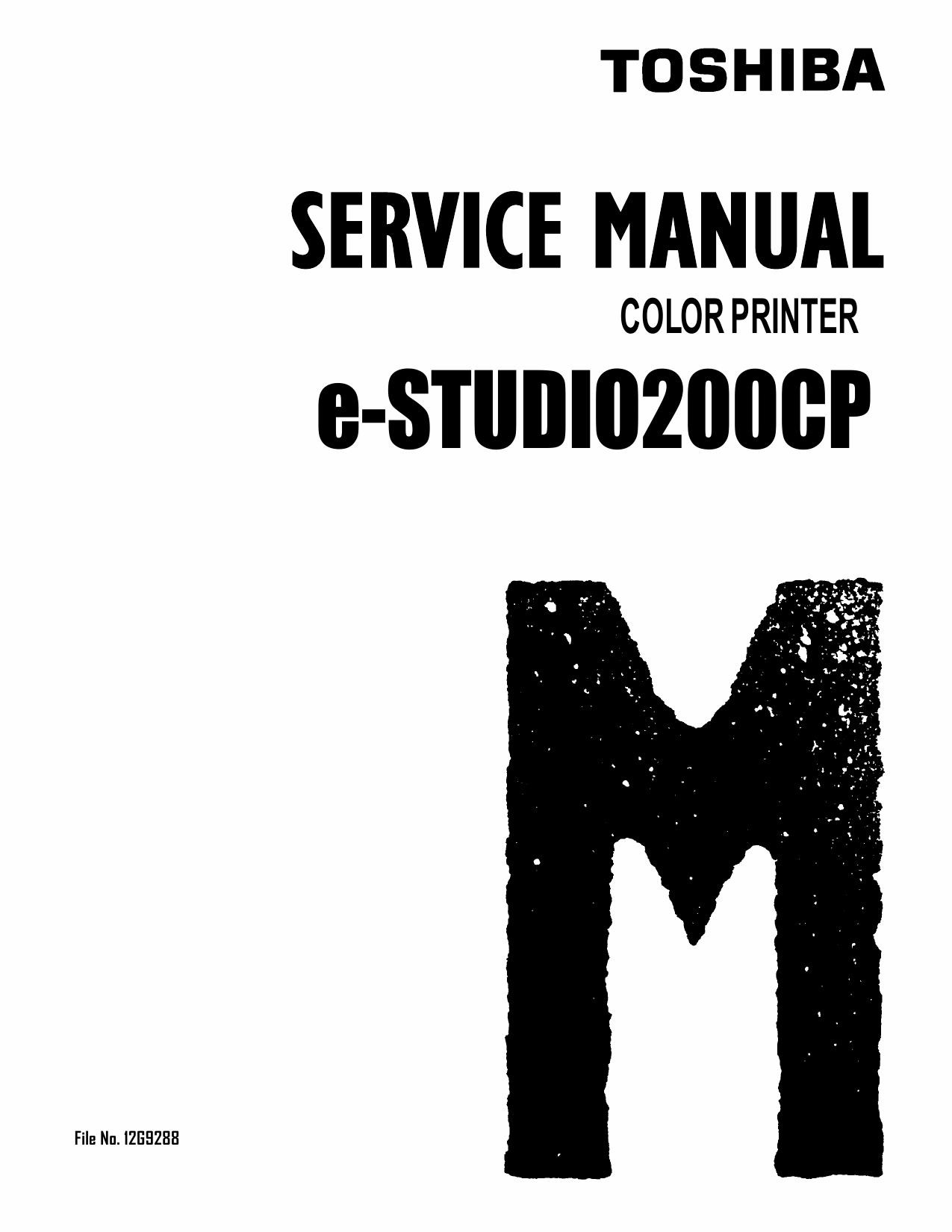 TOSHIBA e-STUDIO 200CP Service Manual-1